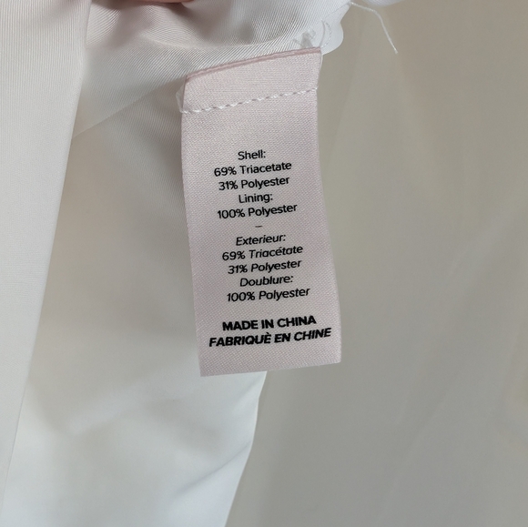 Cinq A Sept New Khloe Crepe White Lined Blazer Sz 4 - Picture 5 of 5